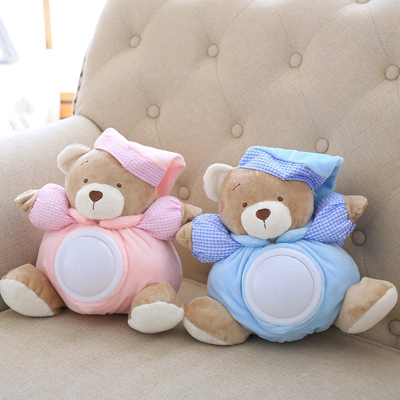 🧸✨ Urso de Pelúcia Musical com Luz LED | Abajur de Noite e Brinquedo Fofo