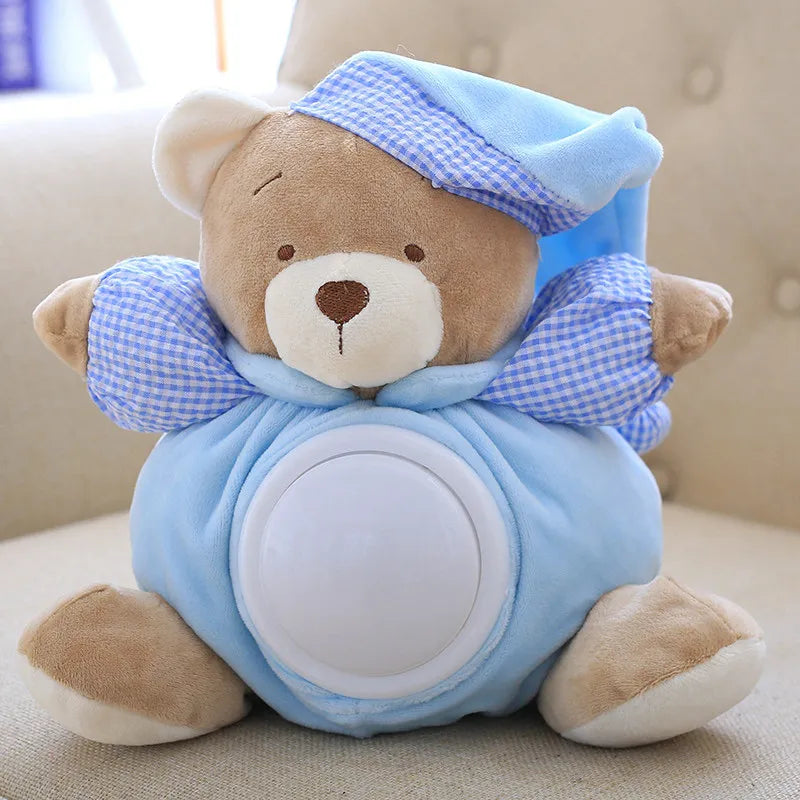 🧸✨ Urso de Pelúcia Musical com Luz LED | Abajur de Noite e Brinquedo Fofo