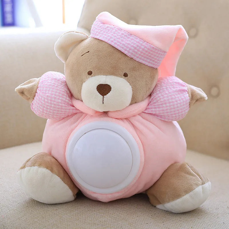 🧸✨ Urso de Pelúcia Musical com Luz LED | Abajur de Noite e Brinquedo Fofo