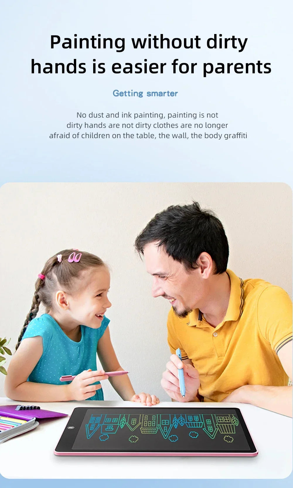 🖊️ Quadro de Desenho LCD 16” | Tablet Colorido Infantil para Desenho e Anotações