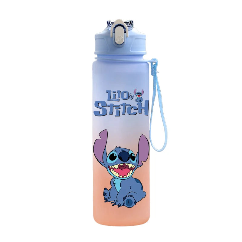 🌺 Garrafa Disney Stitch 750ml | Squeeze Infantil e Esportiva Portátil