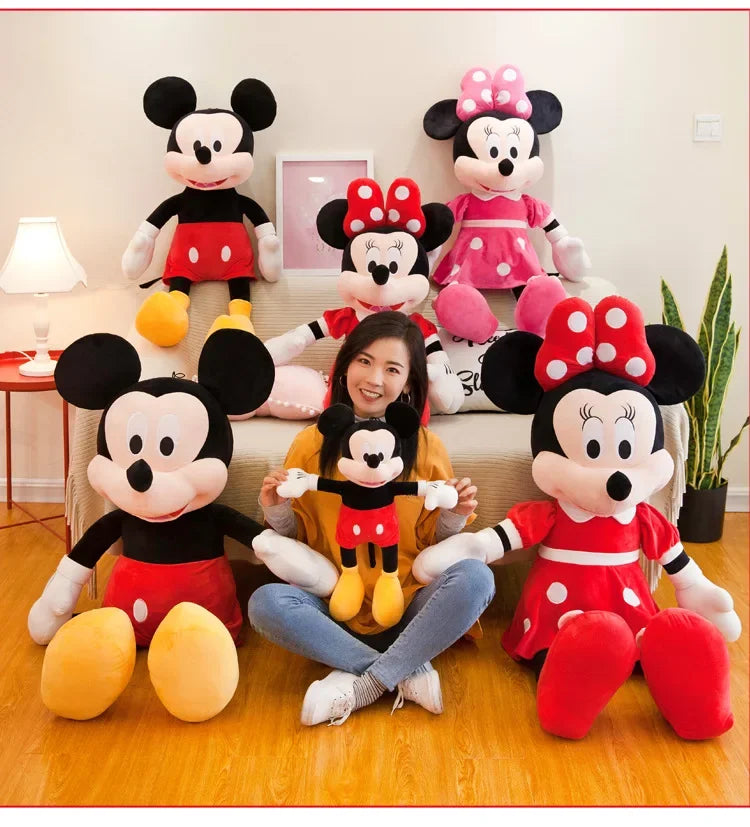 Pelúcia Disney – Mickey e Minnie Kawaii | Bonecos de Pelúcia Macios