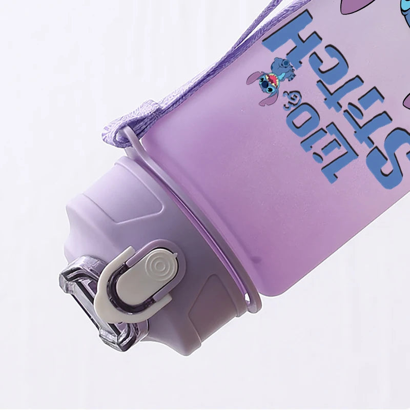 🌺 Garrafa Disney Stitch 750ml | Squeeze Infantil e Esportiva Portátil