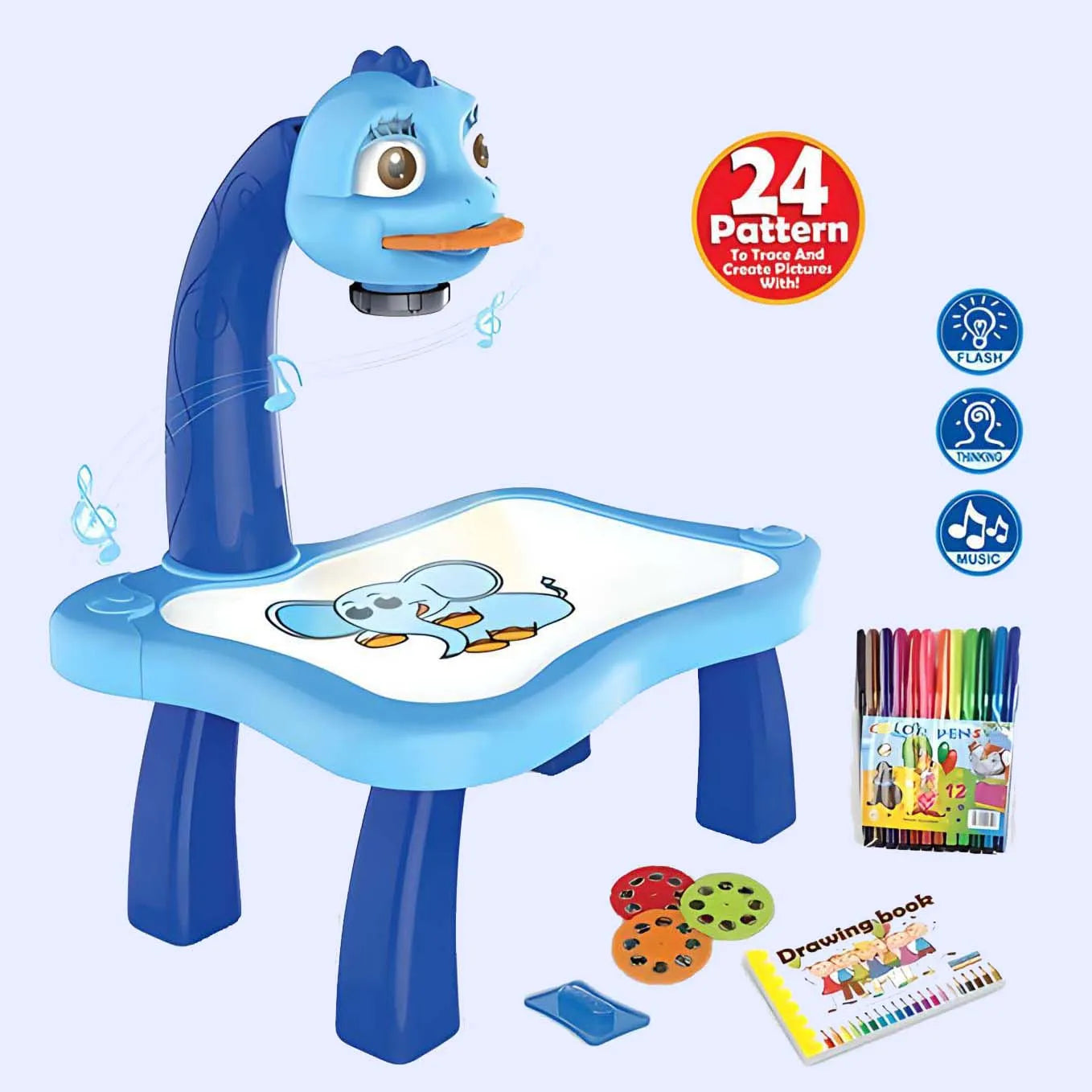 🎨 Projetor de Desenho Infantil | Brinquedo Educativo com Quadro de Escrita