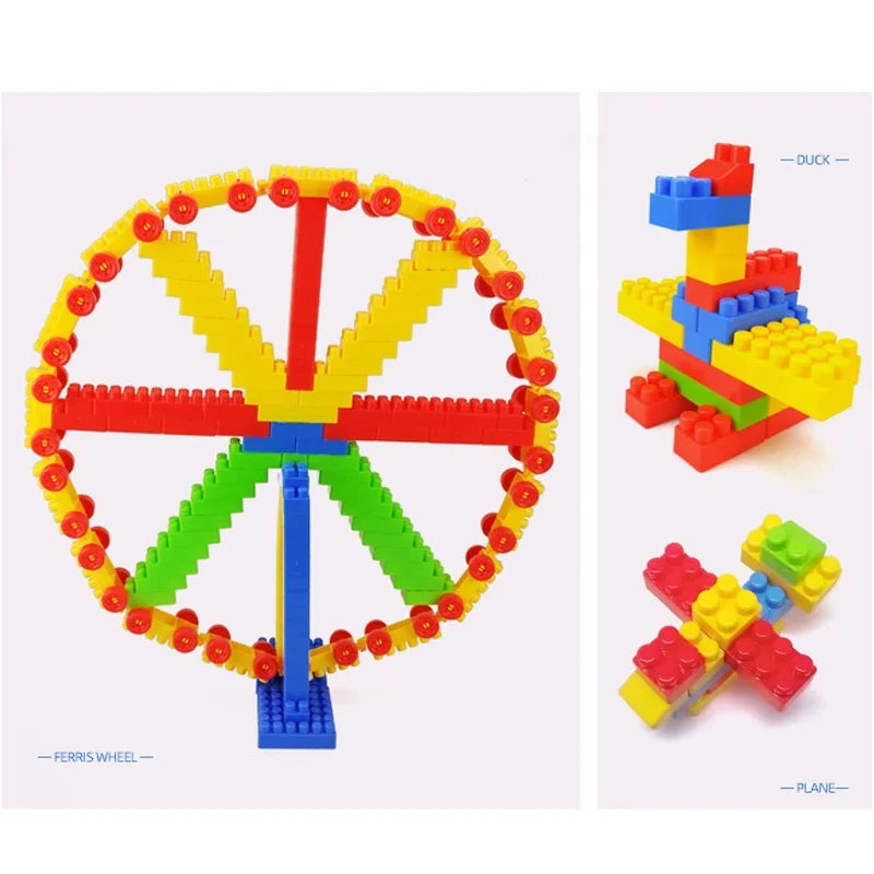 🧩 Blocos de Montar 130 Peças | Brinquedo Educativo Infantil de Partículas Grandes