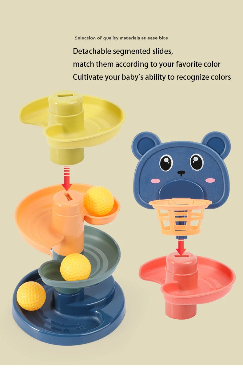 🎡 Torre de Bolinhas Montessori | Brinquedo Educativo de Coordenação e Habilidade