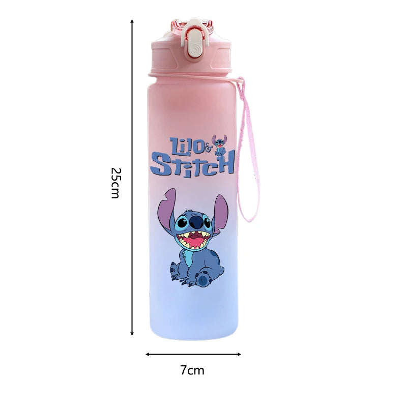 🌺 Garrafa Disney Stitch 750ml | Squeeze Infantil e Esportiva Portátil