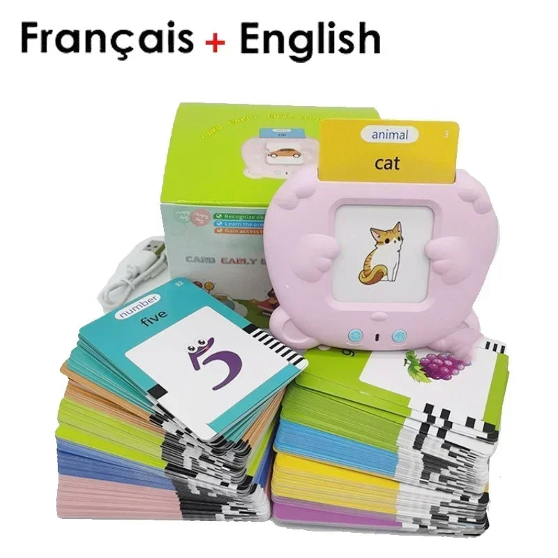 📚 Máquina de Aprendizagem Infantil | Flash Cards Eletrônicos com Áudio – Multilíngue