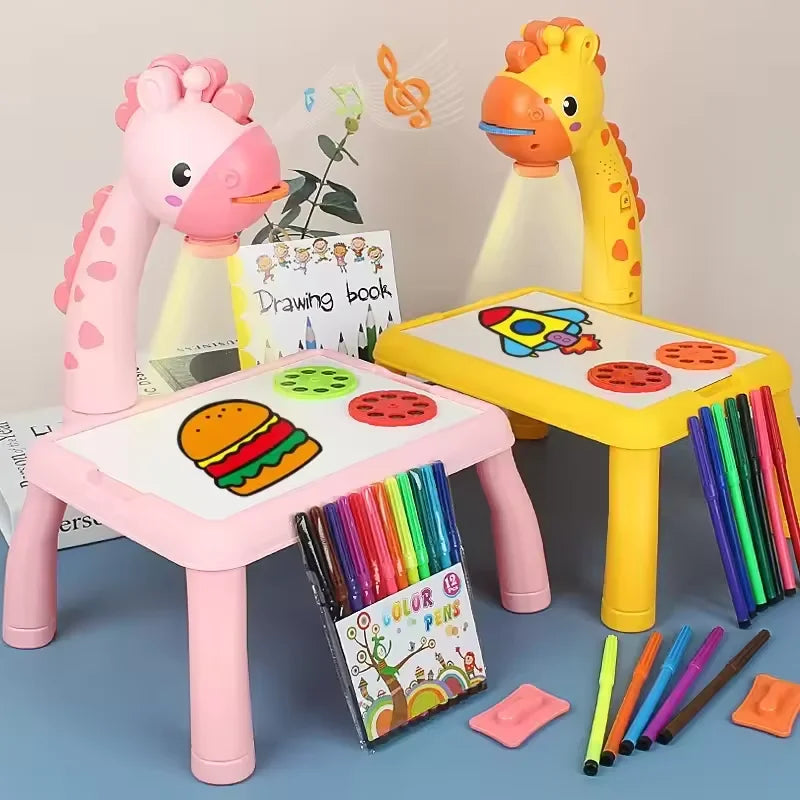 🎨 Projetor de Desenho Infantil | Brinquedo Educativo com Quadro de Escrita