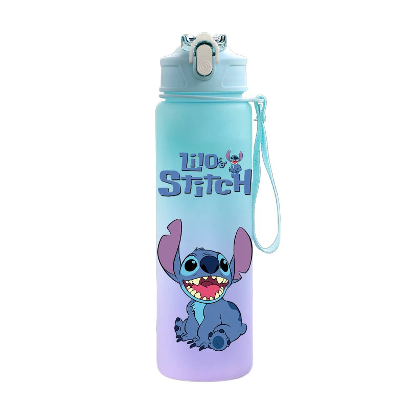 🌺 Garrafa Disney Stitch 750ml | Squeeze Infantil e Esportiva Portátil