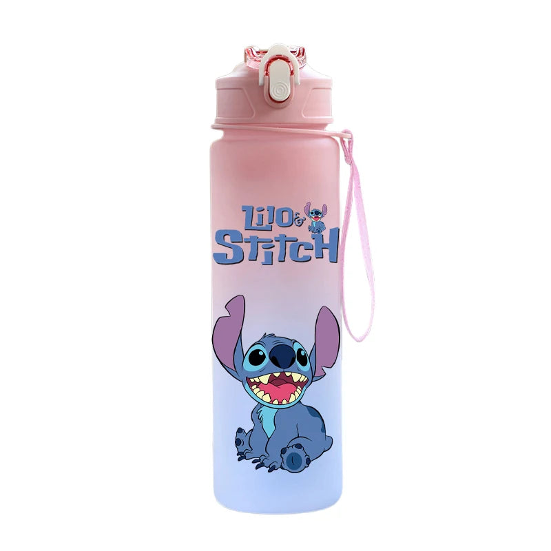 🌺 Garrafa Disney Stitch 750ml | Squeeze Infantil e Esportiva Portátil