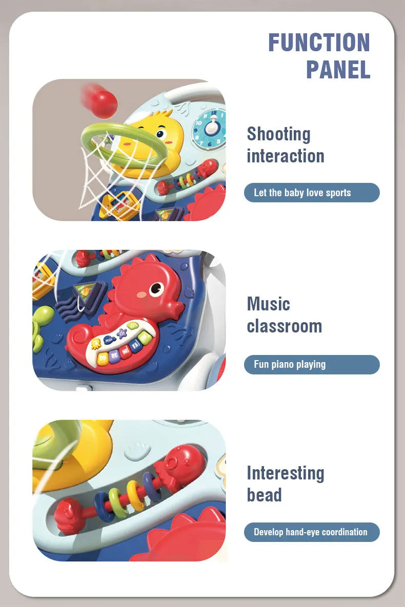 🎶 Mesa de Atividades Musical para Bebês | Brinquedo Educativo e Sensorial