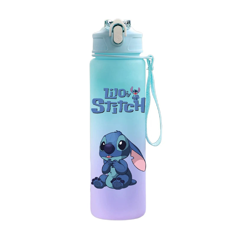 🌺 Garrafa Disney Stitch 750ml | Squeeze Infantil e Esportiva Portátil