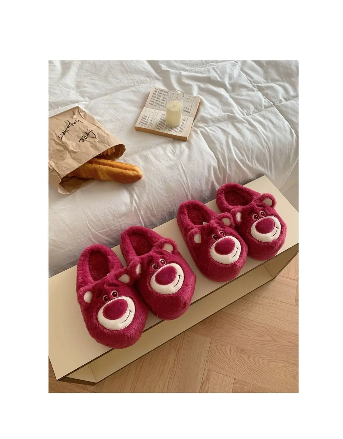 Pantufa de Algodão Lotso Disney – Unissex, Macio, Antiderrapante e Aconchegante