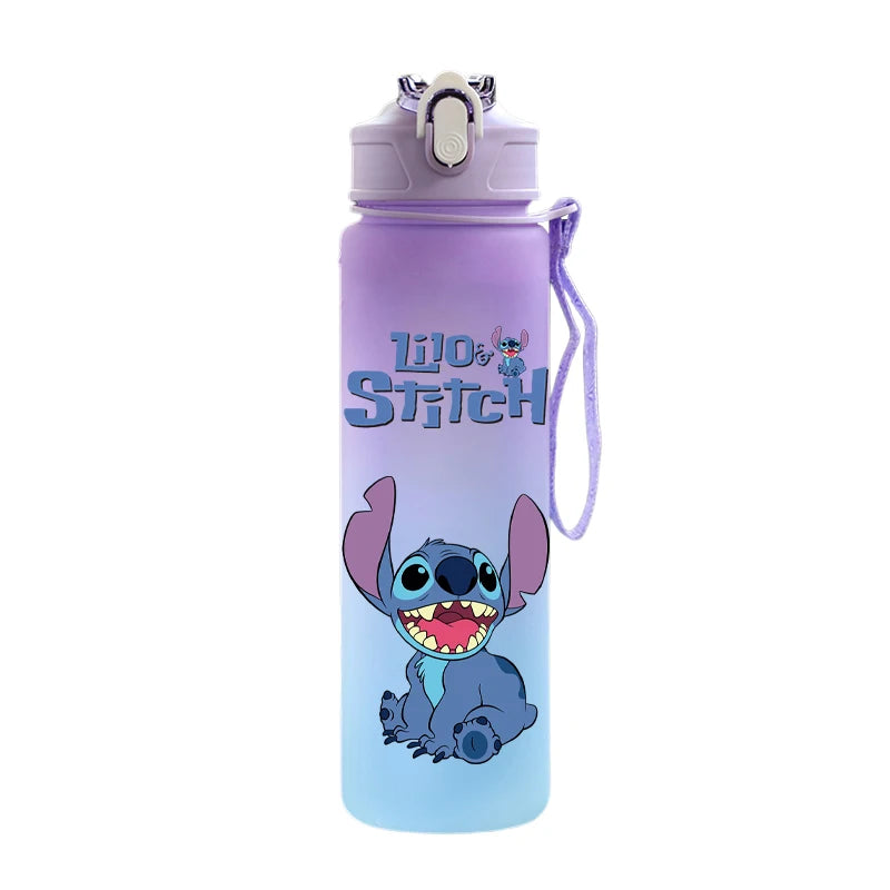 🌺 Garrafa Disney Stitch 750ml | Squeeze Infantil e Esportiva Portátil