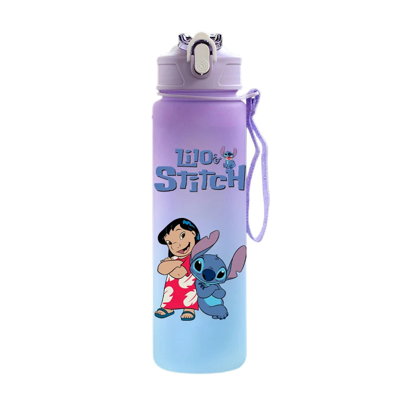 🌺 Garrafa Disney Stitch 750ml | Squeeze Infantil e Esportiva Portátil