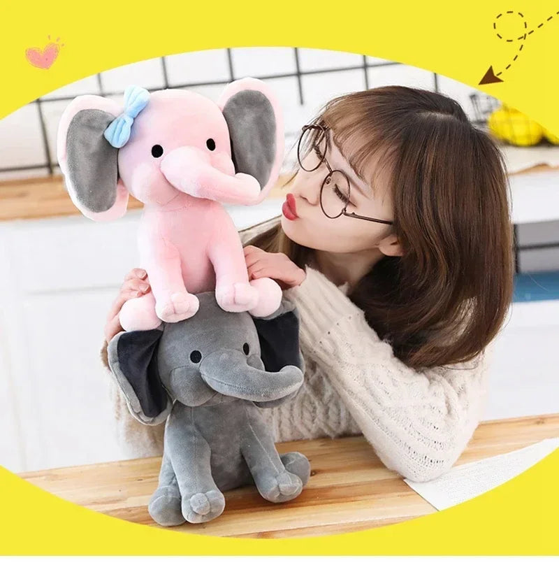 🐘 Pelúcia Elefante Cinza  | Travesseiro de Pelúcia Fofo e Decorativo