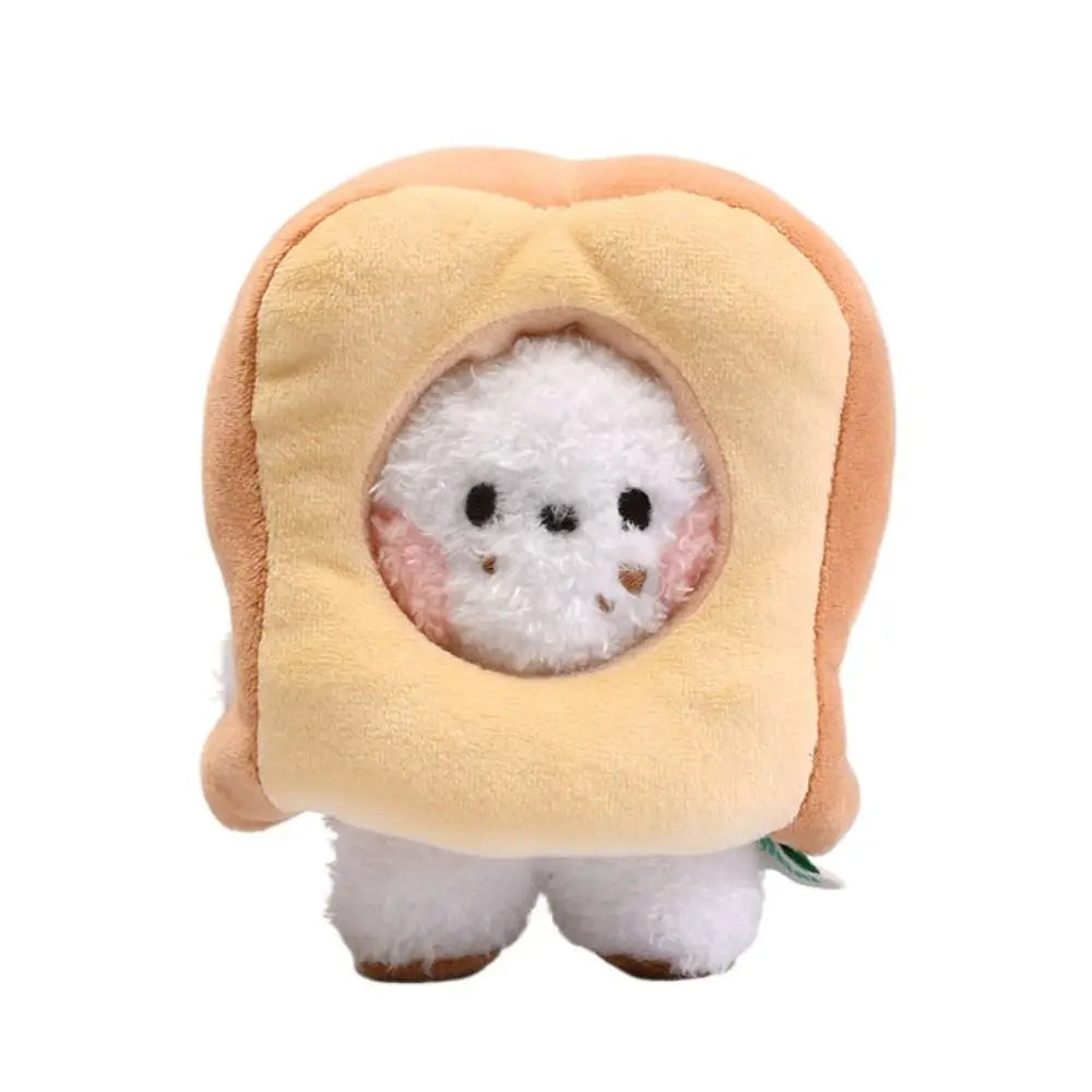 🍞✨ Pelúcias Pãozinho | Ursinho e Coelhinho – Chaveiro Kawaii de Pelúcia