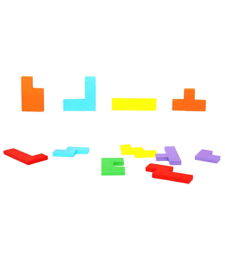 🧩 Quebra-Cabeça Montessori 4 em 1 | Tangram de Madeira Educativo Infantil