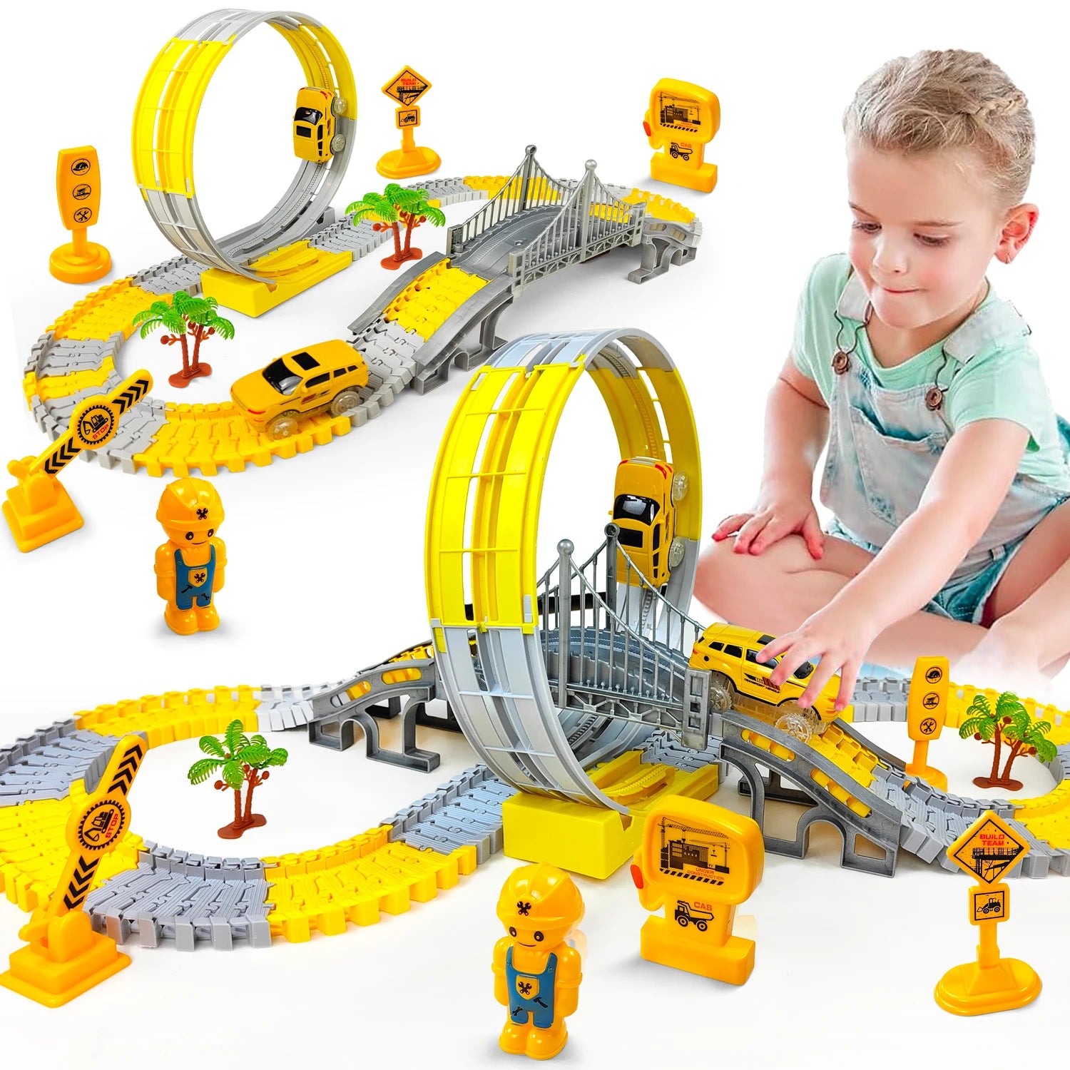 🚂 Brinquedo de Trilha com Carros e Trem Elétrico | Pista Educativa Infantil