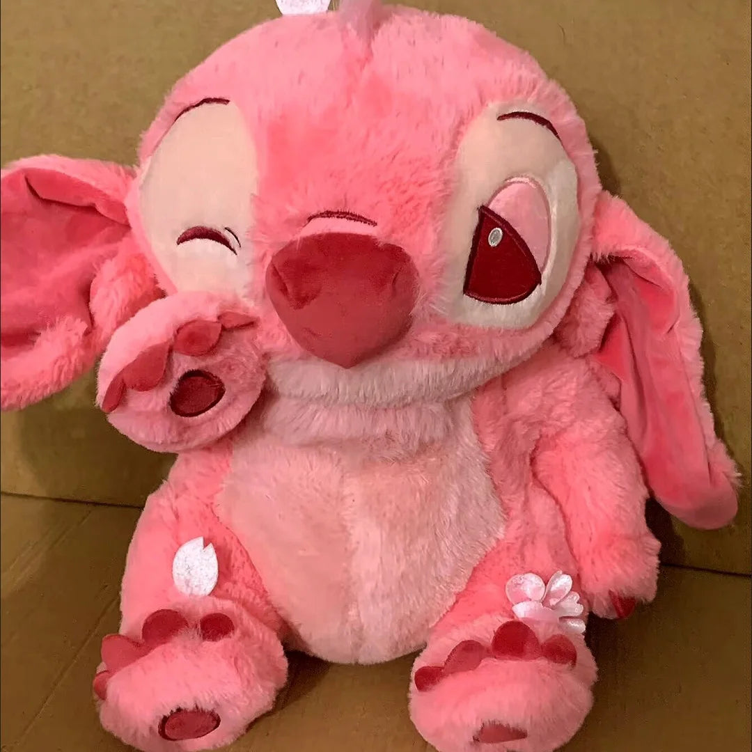 🌸 Pelúcia Stitch Rosa Sakura | Almofada Kawaii Macia – Disney Lilo & Stitch