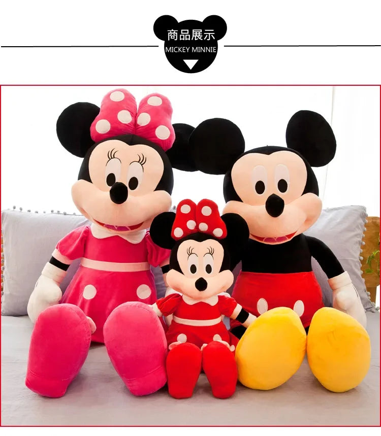 Pelúcia Disney – Mickey e Minnie Kawaii | Bonecos de Pelúcia Macios