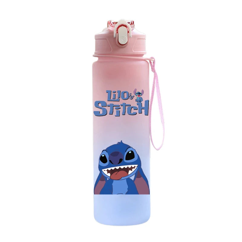 🌺 Garrafa Disney Stitch 750ml | Squeeze Infantil e Esportiva Portátil