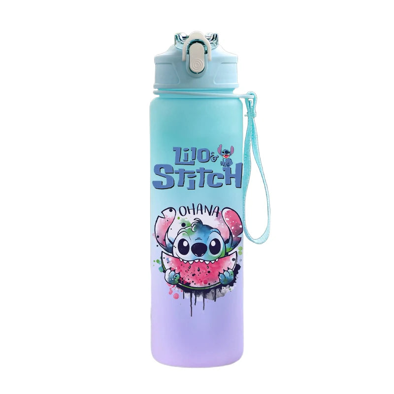 🌺 Garrafa Disney Stitch 750ml | Squeeze Infantil e Esportiva Portátil