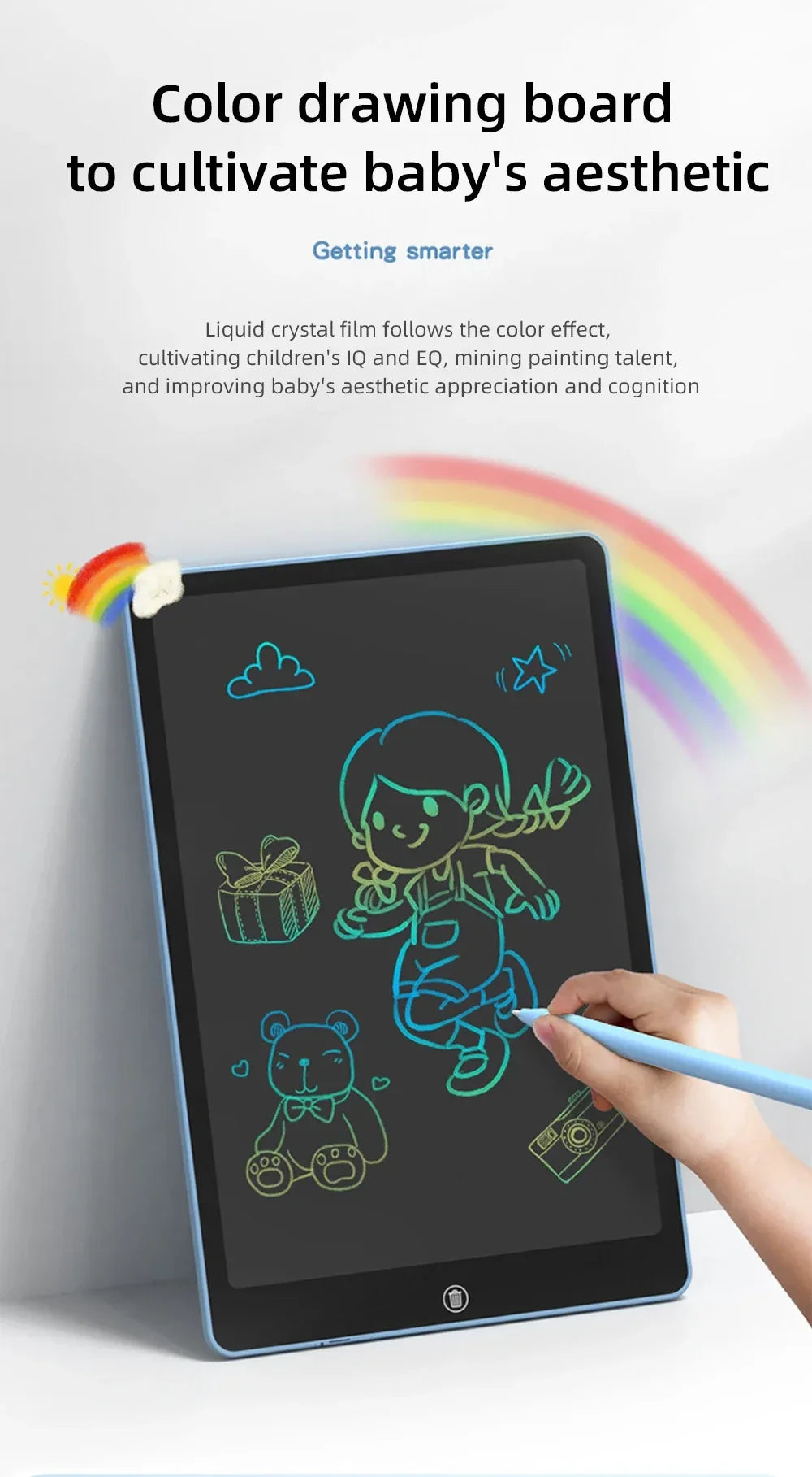 🖊️ Quadro de Desenho LCD 16” | Tablet Colorido Infantil para Desenho e Anotações