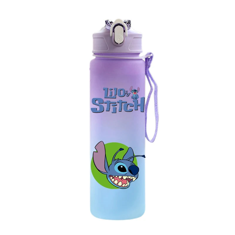 🌺 Garrafa Disney Stitch 750ml | Squeeze Infantil e Esportiva Portátil