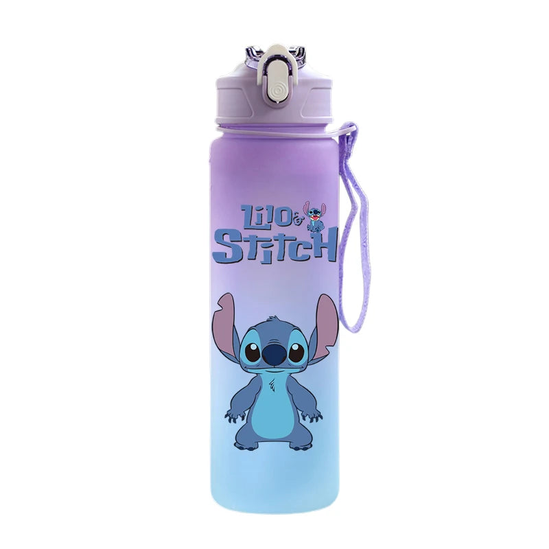 🌺 Garrafa Disney Stitch 750ml | Squeeze Infantil e Esportiva Portátil