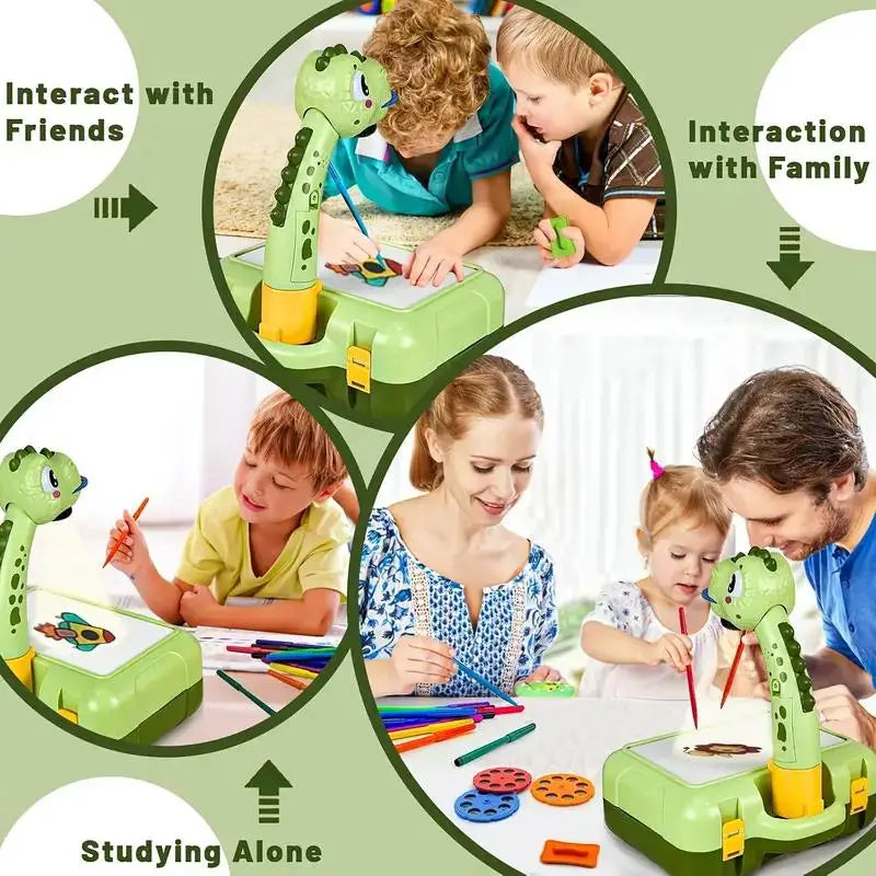🎨 Projetor de Desenho Infantil | Brinquedo Educativo com Quadro de Escrita