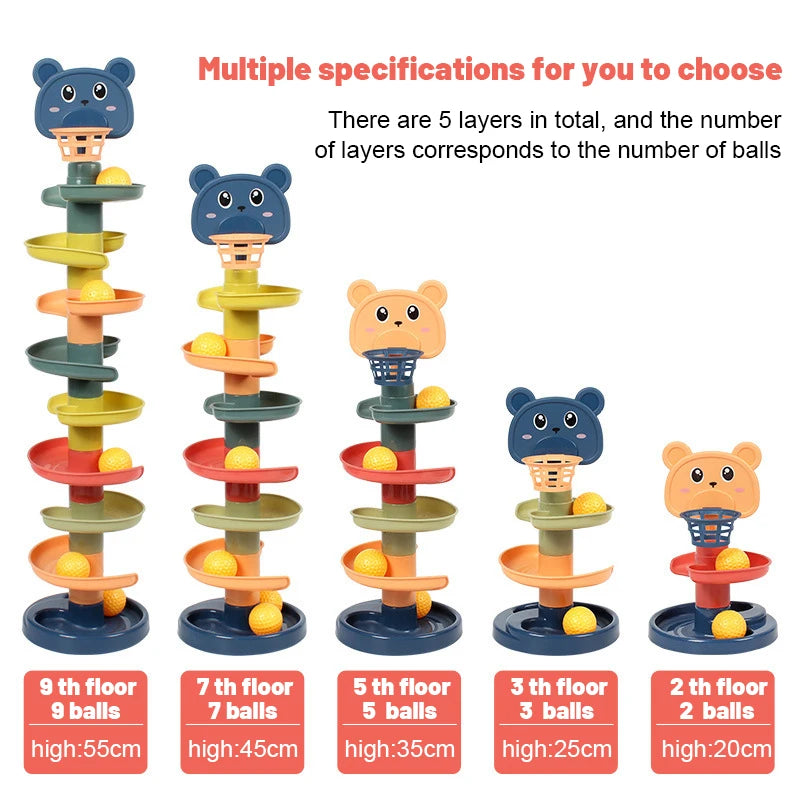 🎡 Torre de Bolinhas Montessori | Brinquedo Educativo de Coordenação e Habilidade