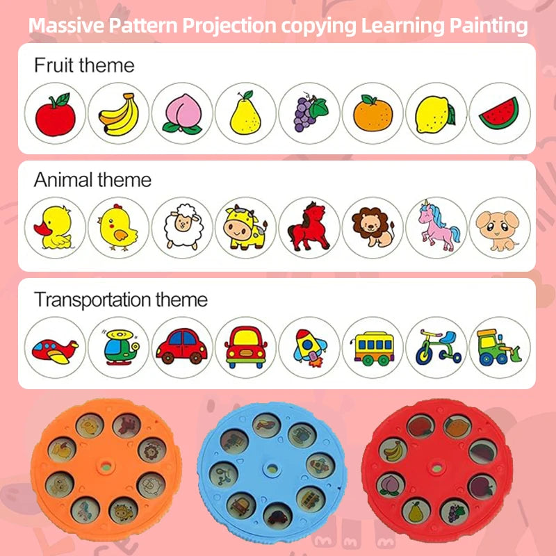 🎨 Projetor de Desenho Infantil | Brinquedo Educativo com Quadro de Escrita