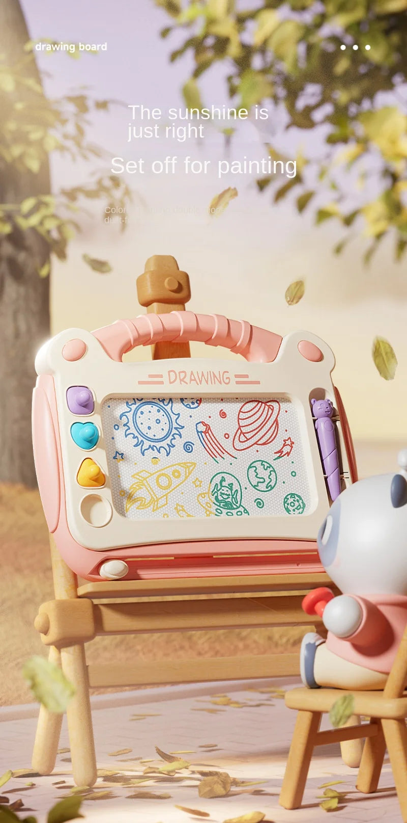 🎨 Quadro de Desenho Magnético Infantil | Brinquedo Educativo Montessori