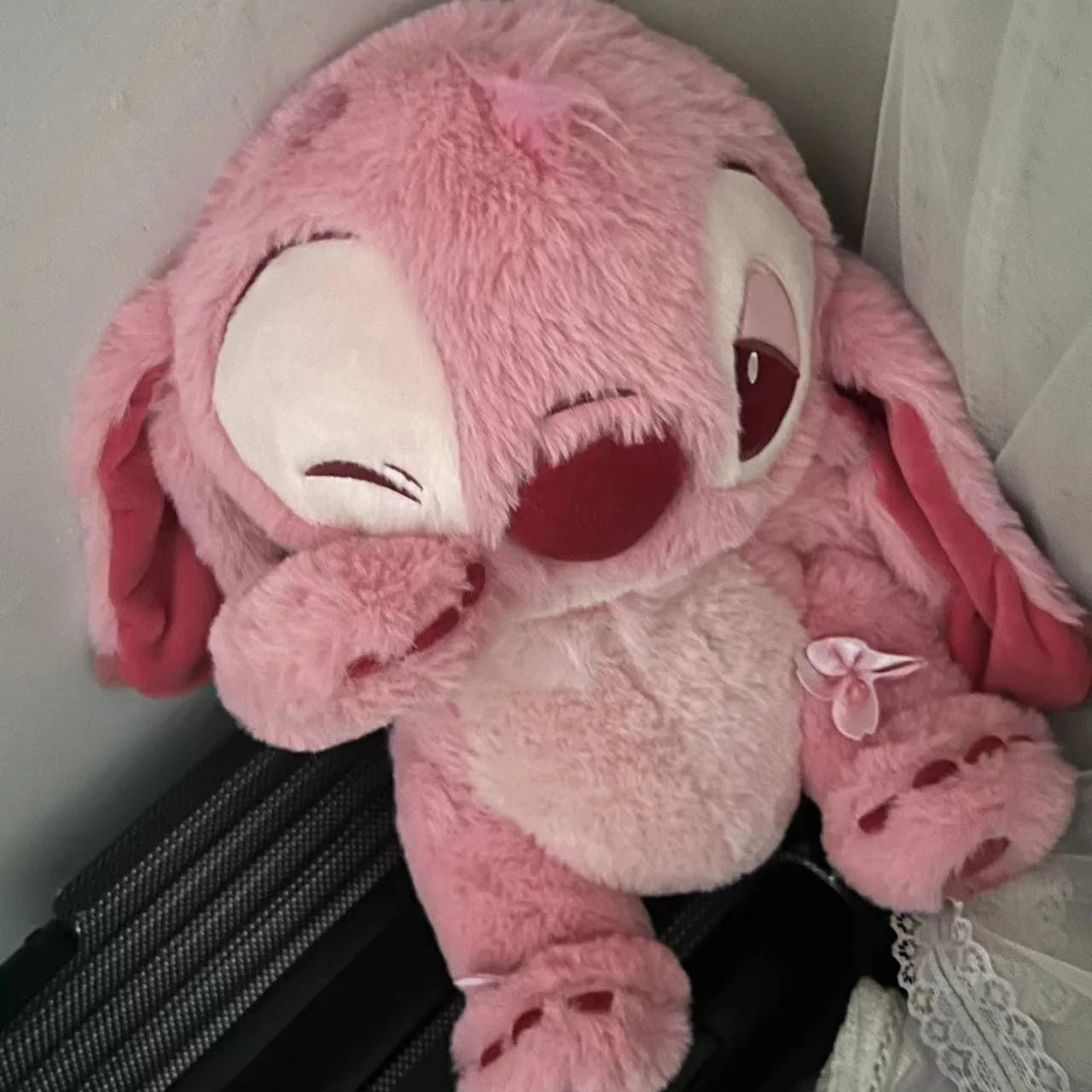 🌸 Pelúcia Stitch Rosa Sakura | Almofada Kawaii Macia – Disney Lilo & Stitch