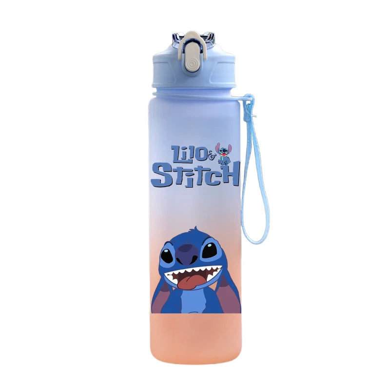 🌺 Garrafa Disney Stitch 750ml | Squeeze Infantil e Esportiva Portátil