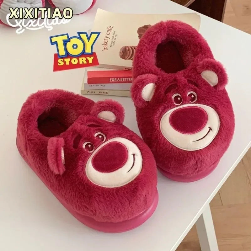Pantufa de Algodão Lotso Disney – Unissex, Macio, Antiderrapante e Aconchegante