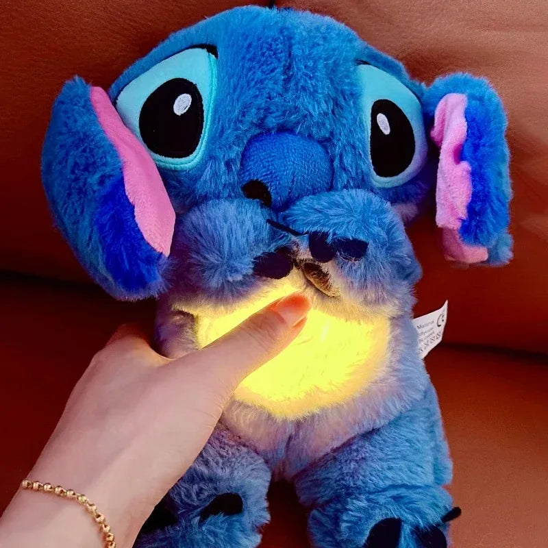 🌺 Pelúcia Stitch Musical com Luz | Brinquedo Infantil Kawaii para Dormir