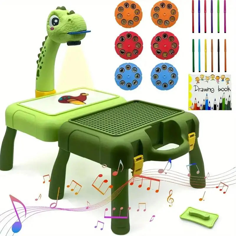 🎨 Projetor de Desenho Infantil | Brinquedo Educativo com Quadro de Escrita