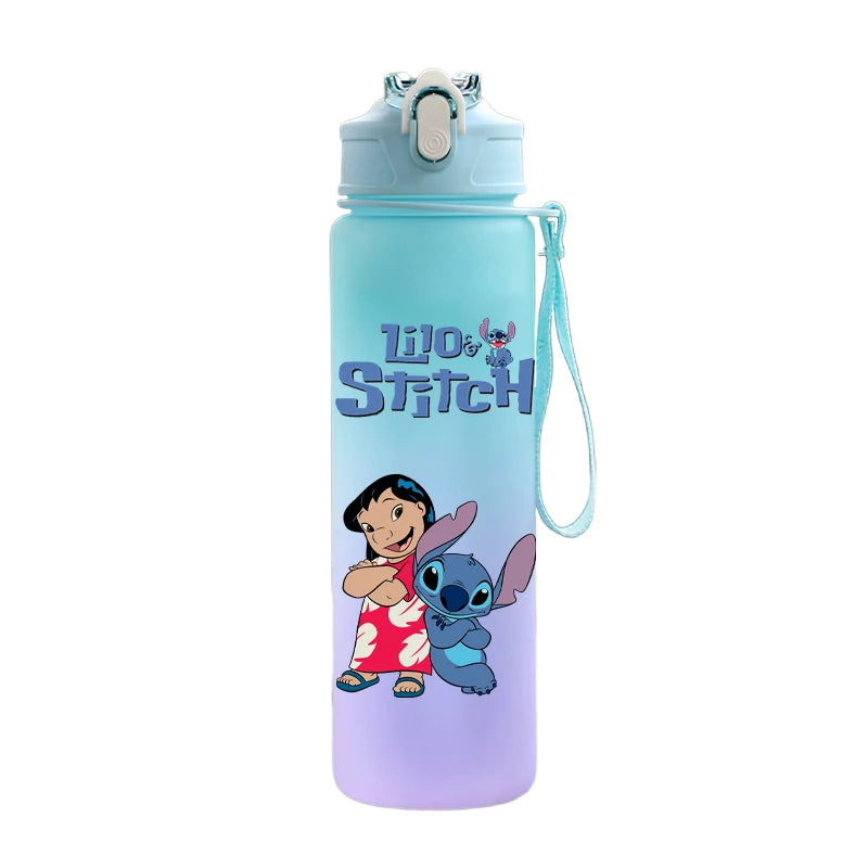 🌺 Garrafa Disney Stitch 750ml | Squeeze Infantil e Esportiva Portátil