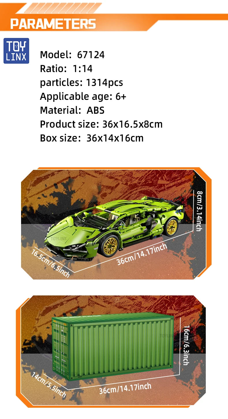 🏎️ Carro de Montar Blocos | Modelo Esportivo Técnico com Peças Mecânicas