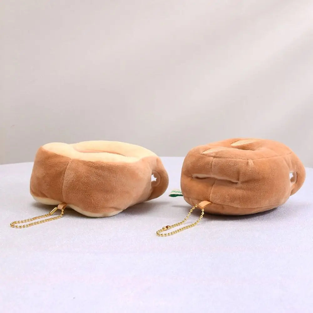 🍞✨ Pelúcias Pãozinho | Ursinho e Coelhinho – Chaveiro Kawaii de Pelúcia
