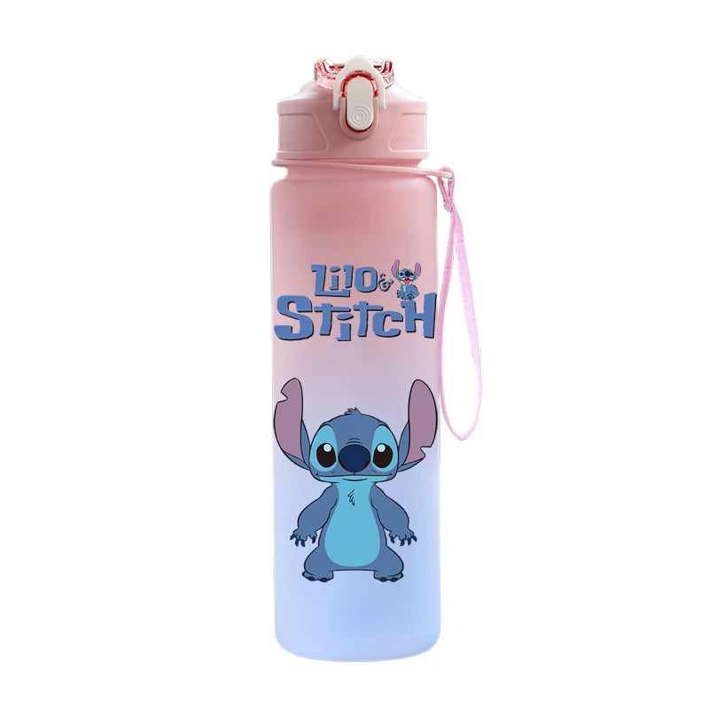 🌺 Garrafa Disney Stitch 750ml | Squeeze Infantil e Esportiva Portátil