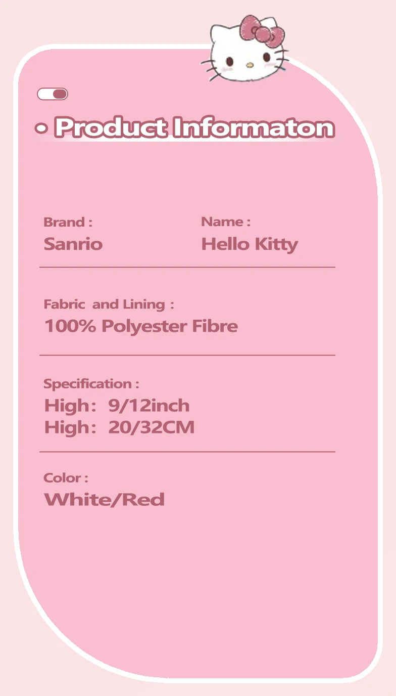 🎀 Almofada de Pelúcia Sanrio | Hello Kitty, Kuromi e My Melody – Super Kawaii