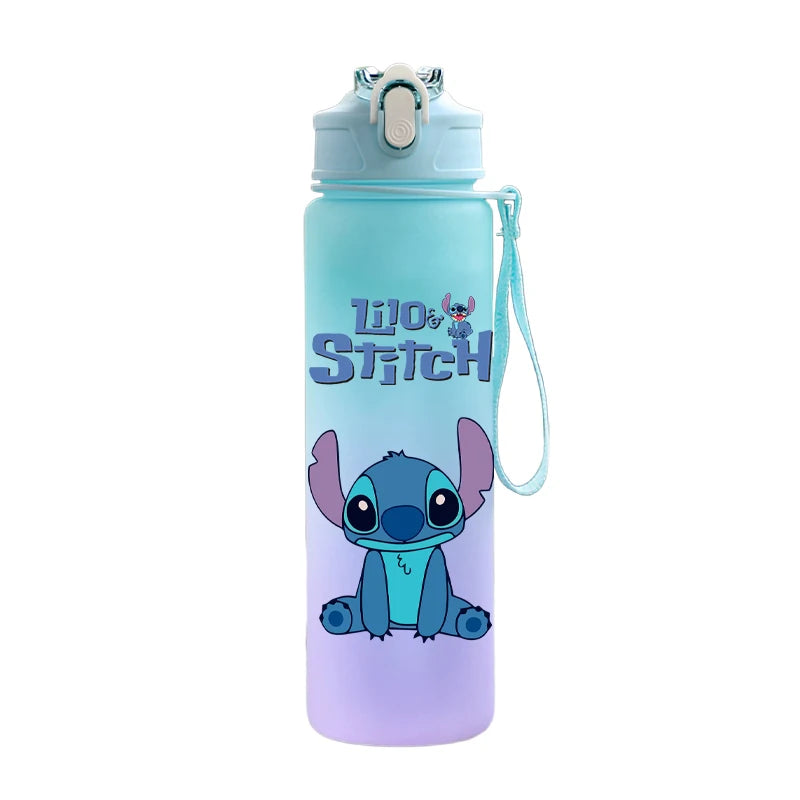 🌺 Garrafa Disney Stitch 750ml | Squeeze Infantil e Esportiva Portátil