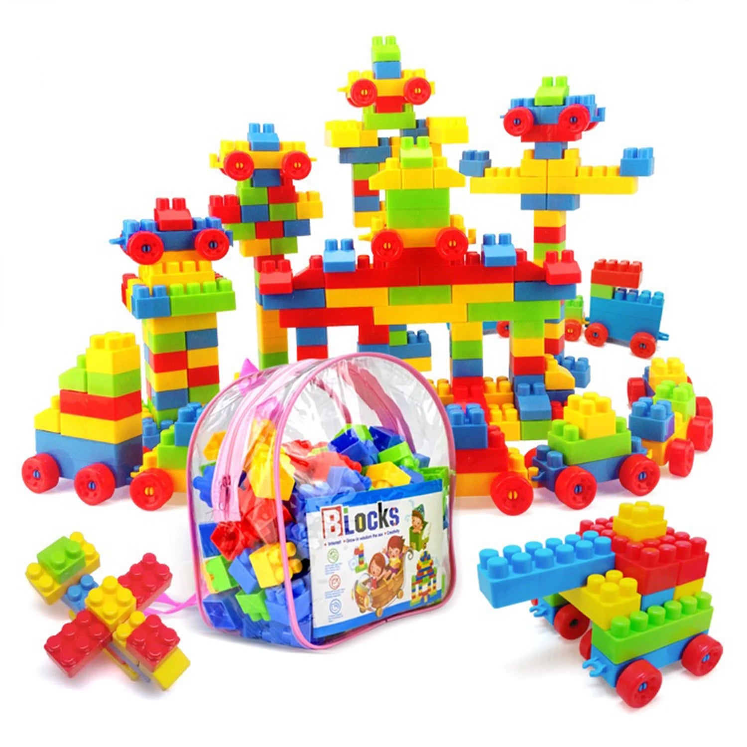 🧩 Blocos de Montar 130 Peças | Brinquedo Educativo Infantil de Partículas Grandes
