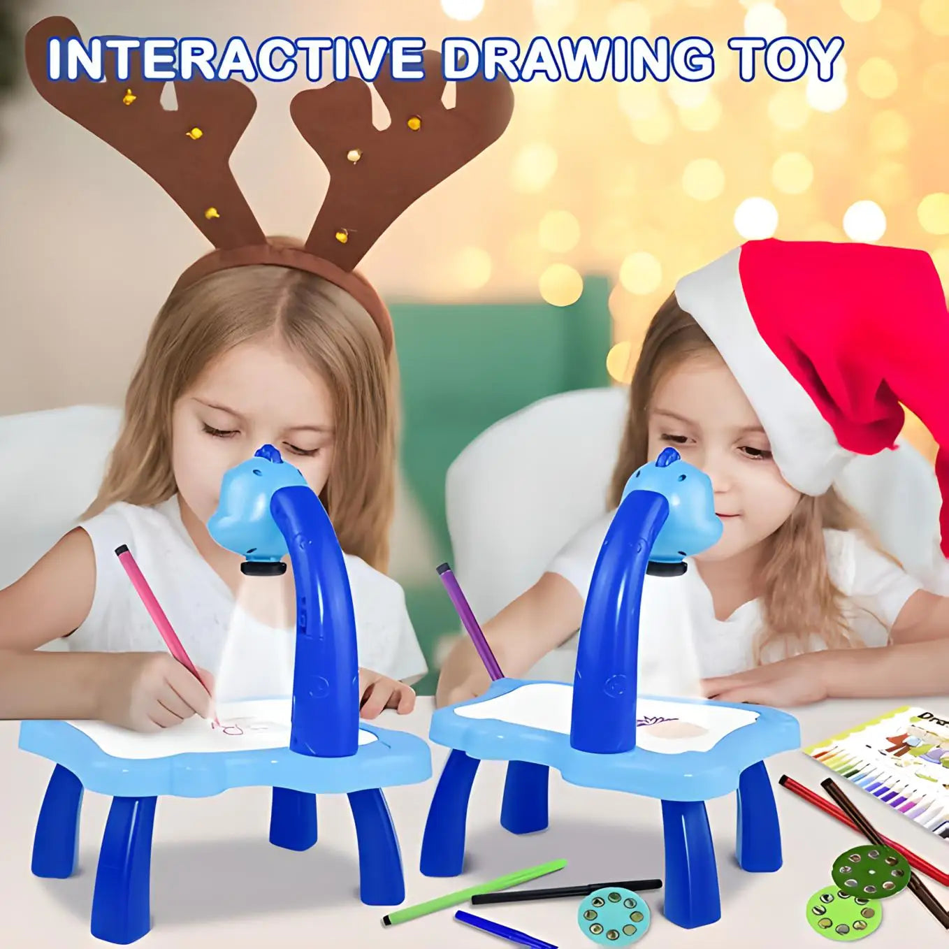 🎨 Projetor de Desenho Infantil | Brinquedo Educativo com Quadro de Escrita