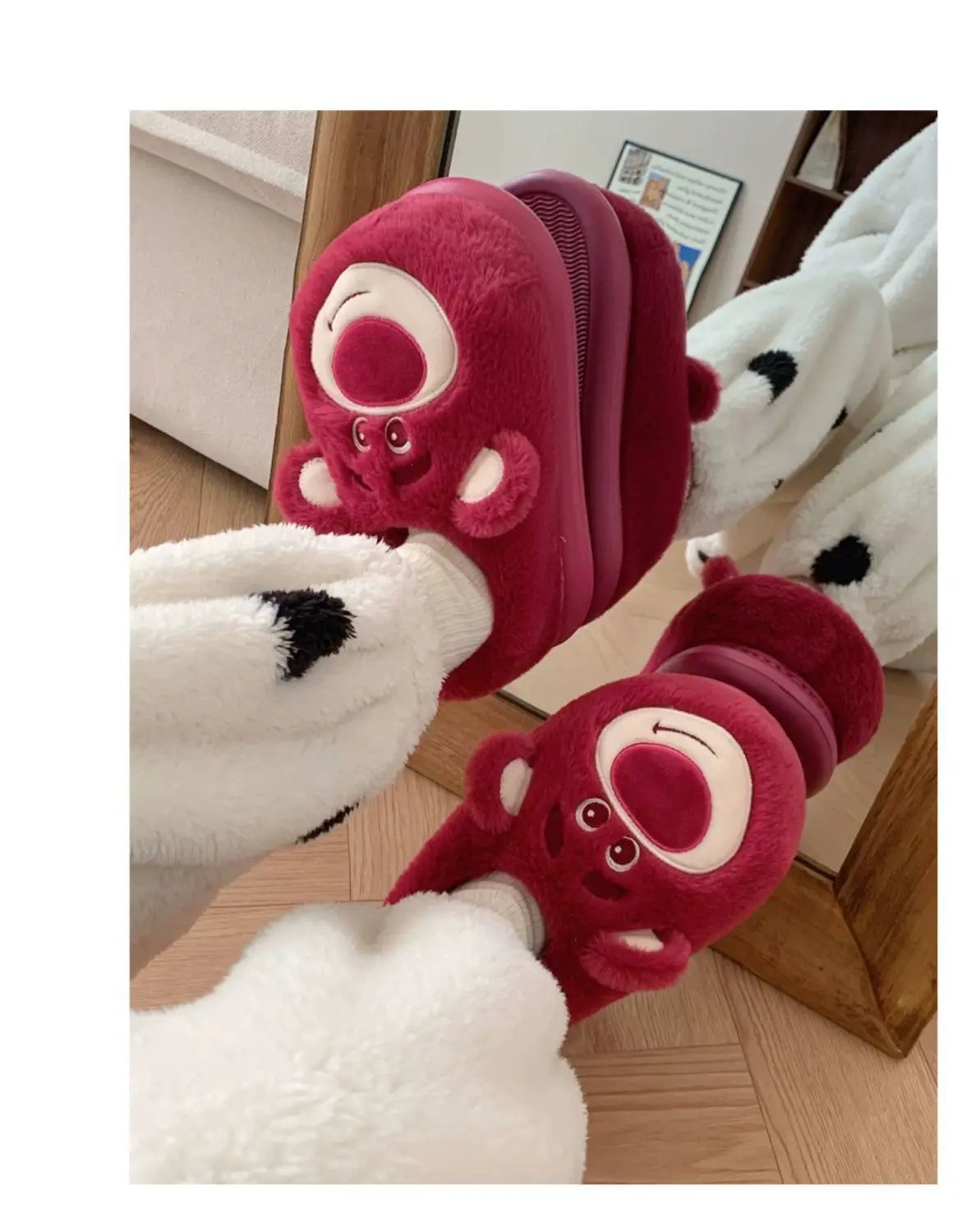 Pantufa de Algodão Lotso Disney – Unissex, Macio, Antiderrapante e Aconchegante