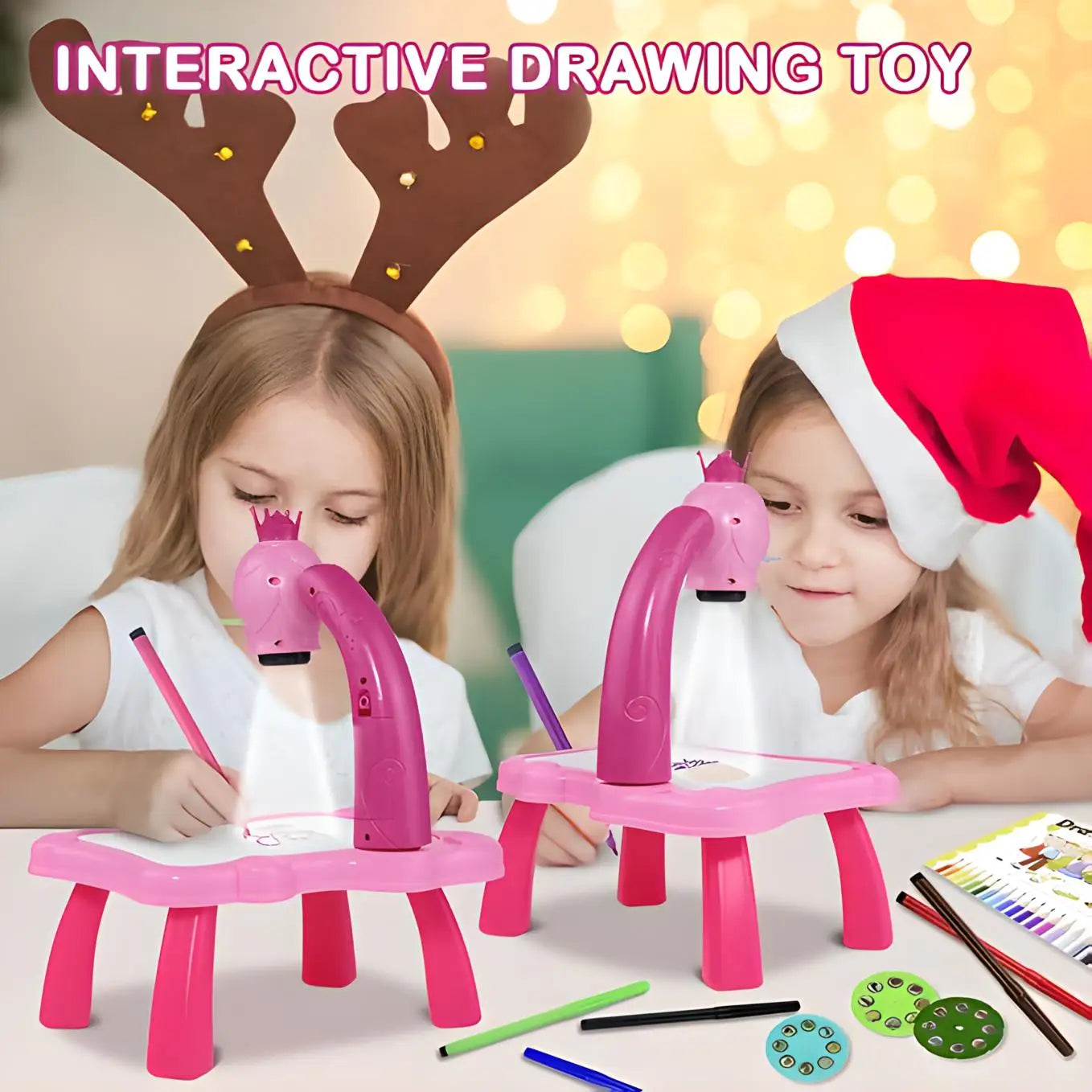 🎨 Projetor de Desenho Infantil | Brinquedo Educativo com Quadro de Escrita